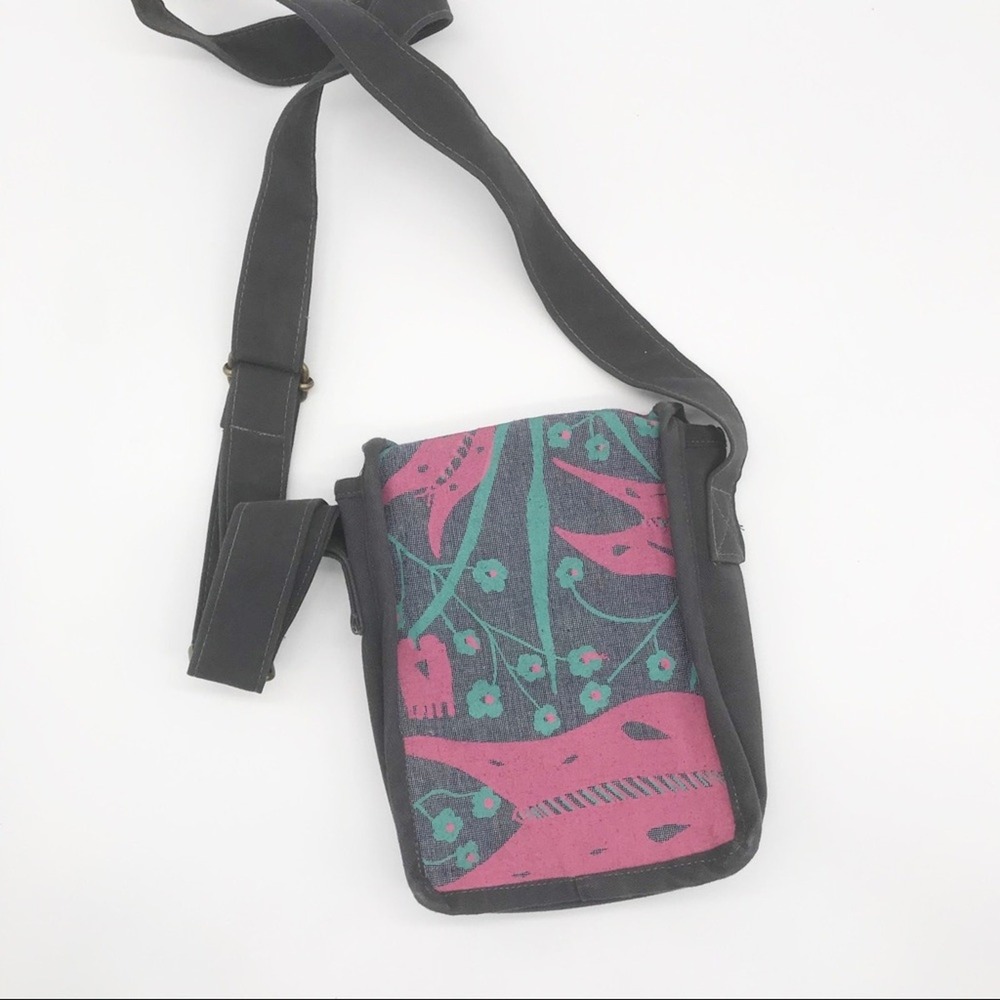 Injalak Arts Cambodian Hand Printed Crossbody Bag Art to Wear Aboriginal NWT